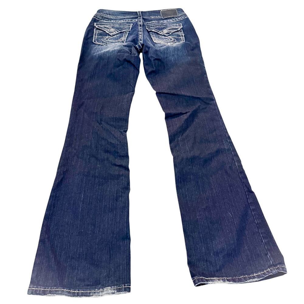 Silver Jeans Western Glove Works Dark Wash Denim Jeans Size 29 x 34 - Picture 3 of 9